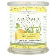 Aroma Naturals Soy VegePure , 100% Natural Soy Essential Oil Candle, Ambiance, Orange & Lemongrass, 8.8 oz 260 g