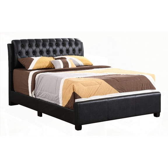 Relaxing Black King-Sized Bed Requiring Assembly for Personalized Setup, 48"H x 79"W x 88"D