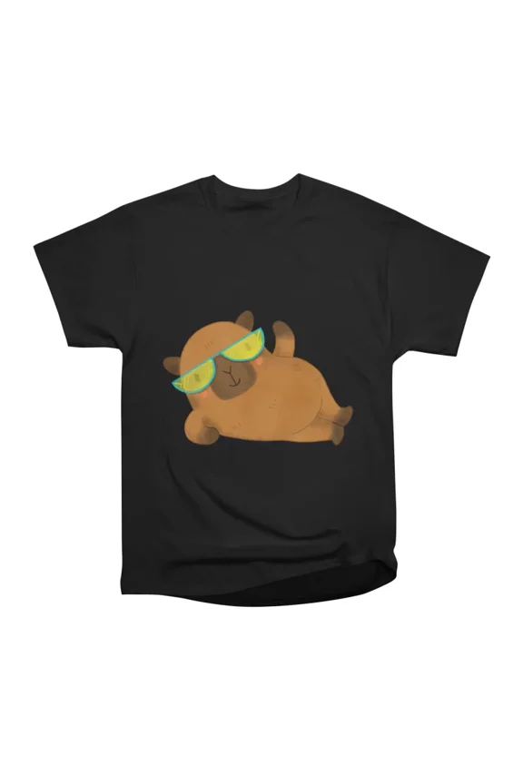 Relaxing Capybara T-Shirt Tee Gift For Him Merch For Her Apparel For Friend