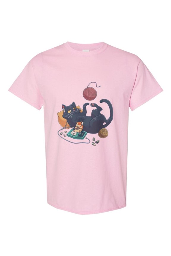 Relaxing Cat Funny Chill Lazy Pet Feline Nap Kitty Cute Animal Graphic T-Shirt, for men & women, up to size 5XL