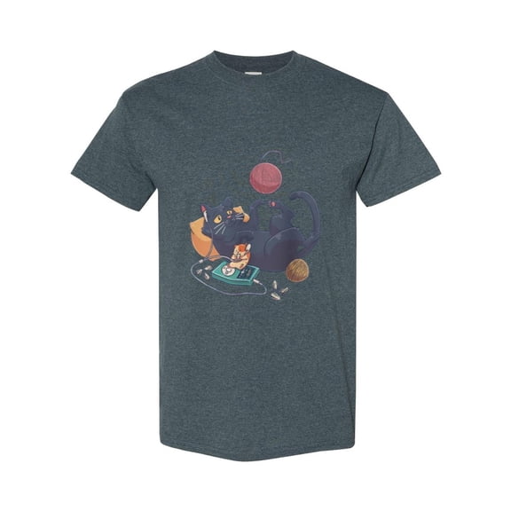 Relaxing Cat Funny Chill Lazy Pet Feline Nap Kitty Cute Animal Graphic T-Shirt, for men & women, up to size 5XL