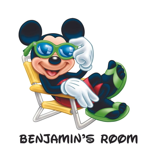 Relaxing Chair Cartoon Customized Wall Decal - Custom Vinyl Wall Art - Personalized Name - Baby Girls Boys Kids Bedroom Wall Decal Room Decor Wall Stickers Decoration Size (20x20 inch)