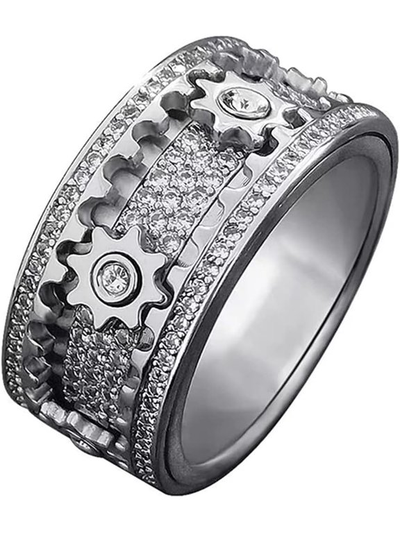 Rings Fidget Spinner Man Couples Rotating Mechanical Ring