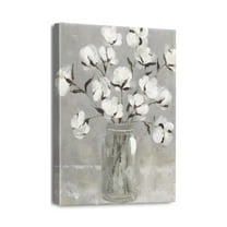 Relaxing Farmhouse Bathroom Wall Decor with Rustic Country Feel - Cotton Pictures Canvas Print, Ready to Hang, 12x16