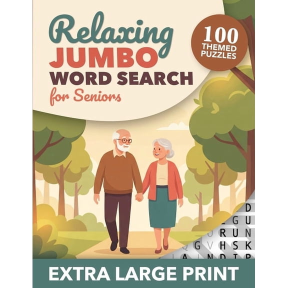 Relaxing Jumbo Word Search for Seniors - Extra Large Print, (Paperback)