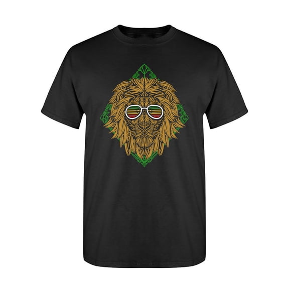 Relaxing Lion Head T-Shirt Men -Image by Shutterstock, Male Small