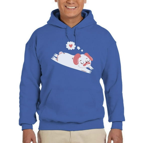 Relaxing Pug In Love Hoodie Men -Smartprints Designs, Male Small