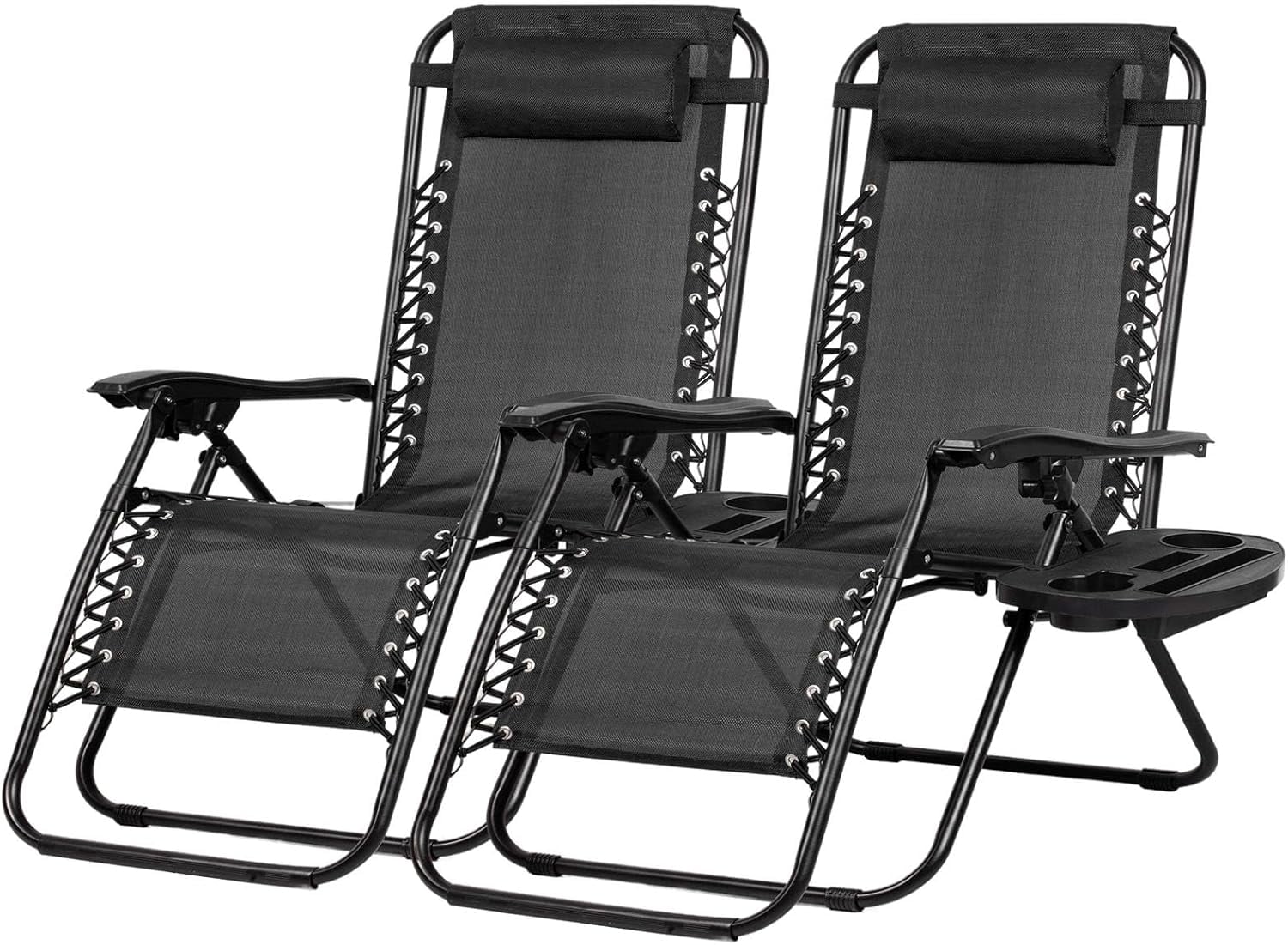 Relaxing Recliners Patio Chairs Adjustable Steel Mesh Zero Gravity