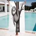 thumbnail image 1 of Relaxing Sloth Design Beach Towel - Perfect for Pool Bath or Travel Enjoy the Fun & Vibe with Every Use, 1 of 6