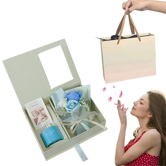 Relaxing Spa Gift Basket Set with Aromatherapy Items, Self Care Package for Women, Thoughtful Present for Valentine's Day and Special Celebrations(C)