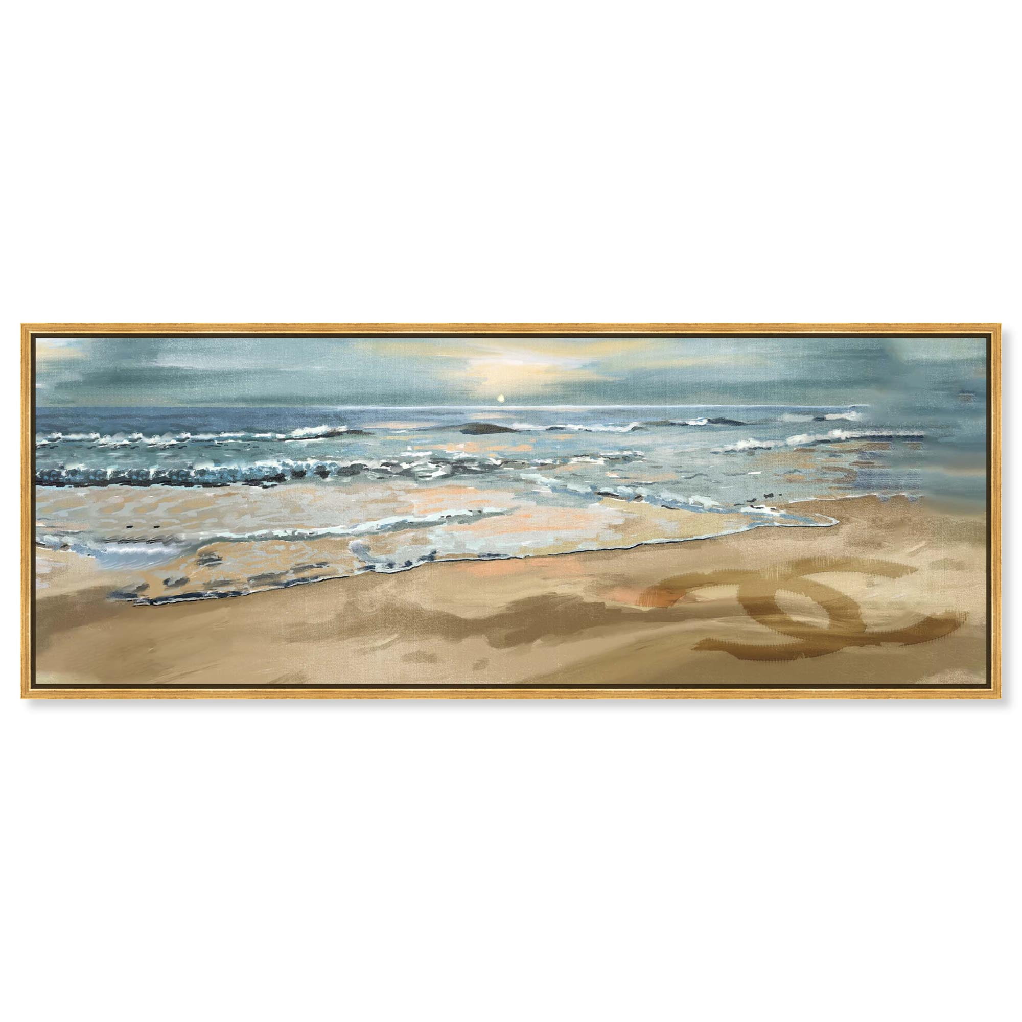 Relaxing Time at the Beach Panoramic Canvas Coastal Art by Art Remedy ...