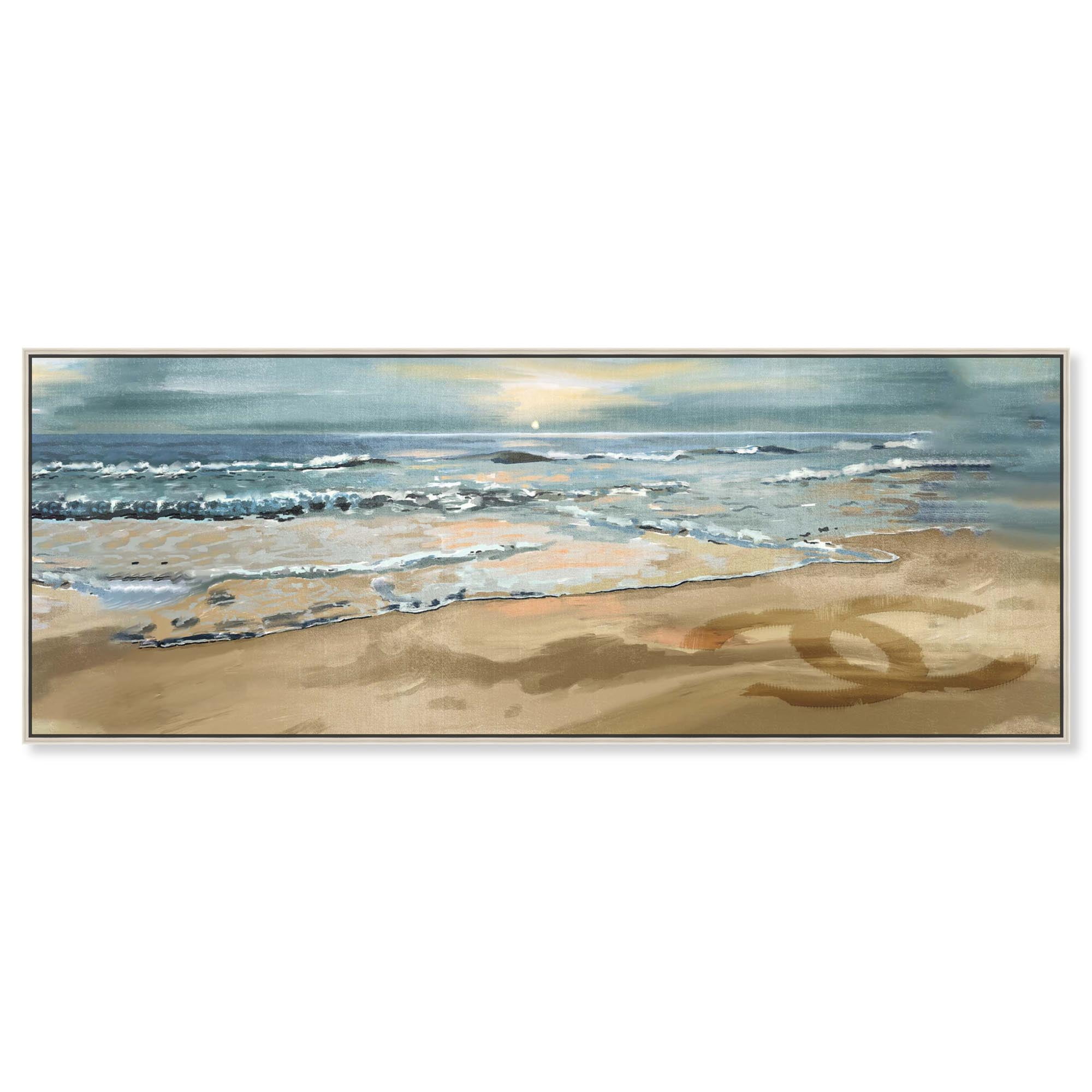 Relaxing Time at the Beach Panoramic Canvas Coastal Art by Art Remedy ...