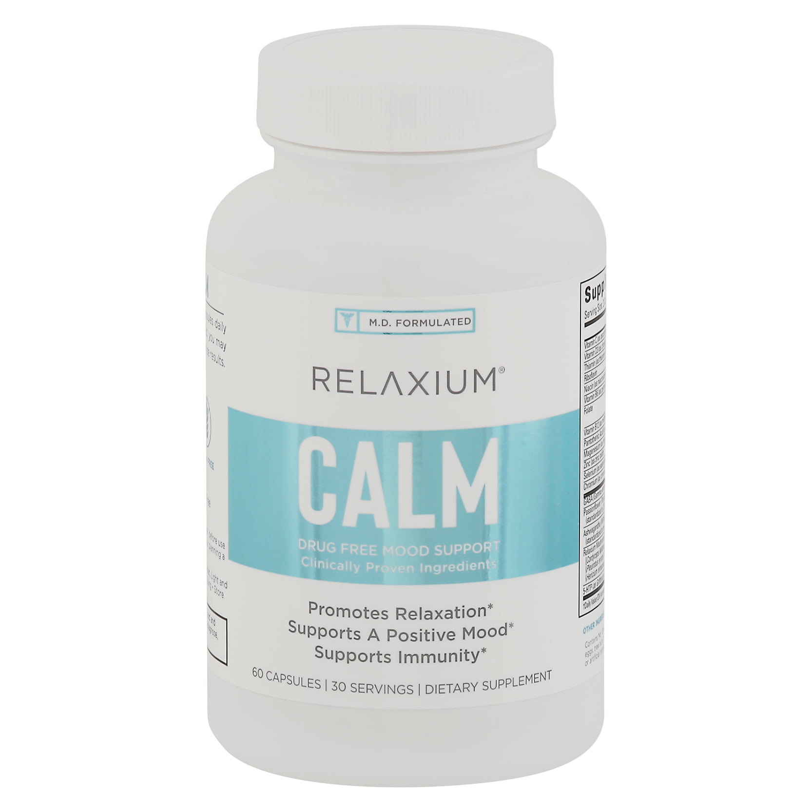 Relaxium Calm NonHabit Forming All Natural Stress Relief Supplement