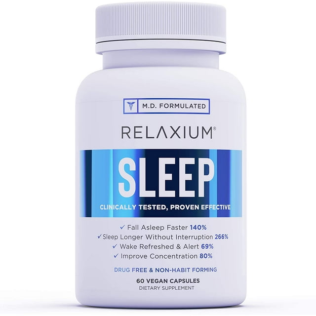 Relaxium Sleep Aid for Adults, Melatonin 5mg with Magnesium Glycinate, SleepPromoting Valerest