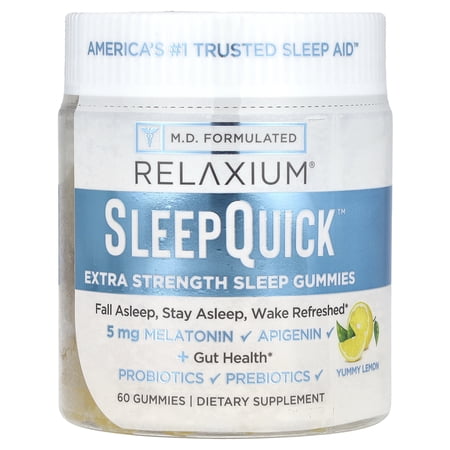 Relaxium Extra Strength Yummy Lemon 5 mg Sleep Quick 60 Gummies