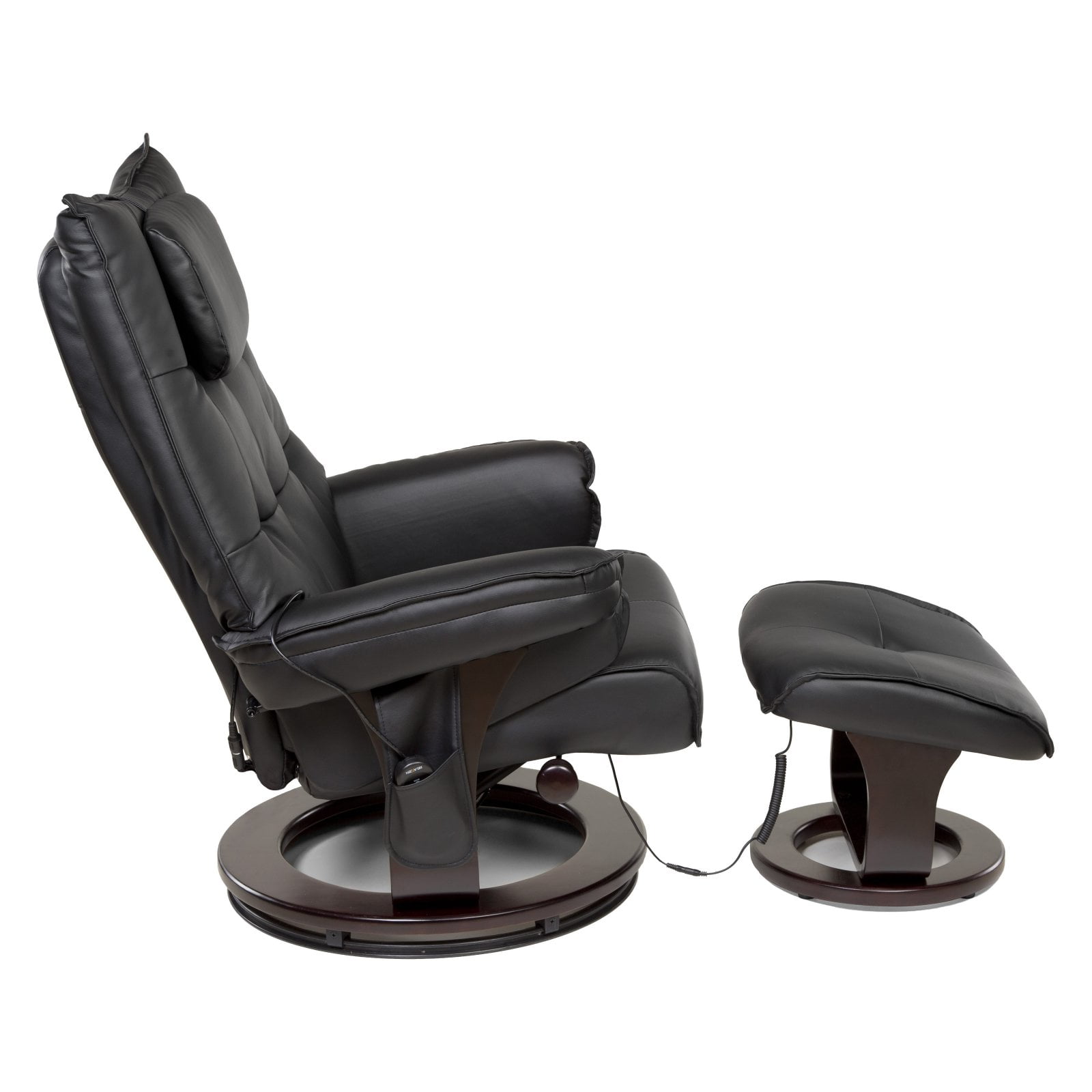 Relaxzen 8Motor Massage Recliner with Lumbar Heat and Ottoman