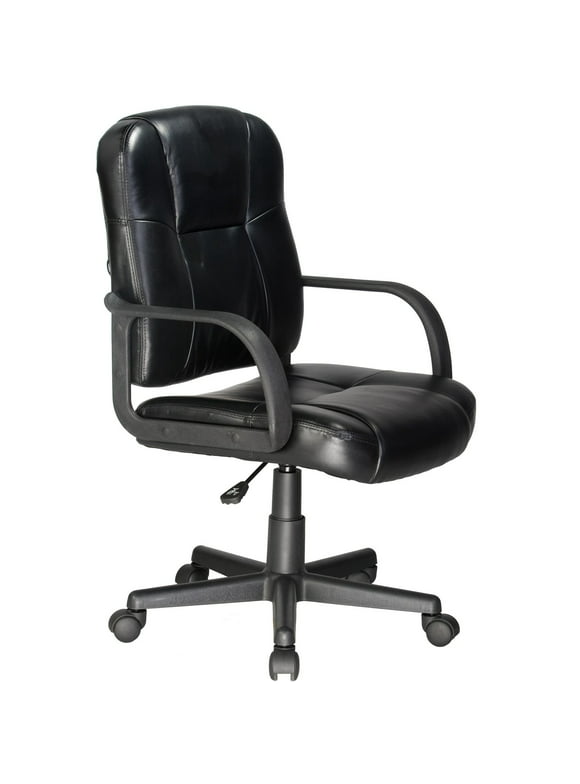Relaxzen Executive Mid-Back Massage Leather Office Chair