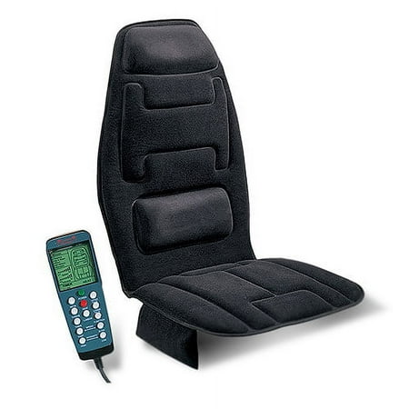 Relaxzen Memory Foam Seat Cushion Massager with Heat & Lumbar Support