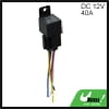 Relay 5 Pin 5 Wires w/ Harness Socket Plug DC 12V 40A SPDT Automotive Car