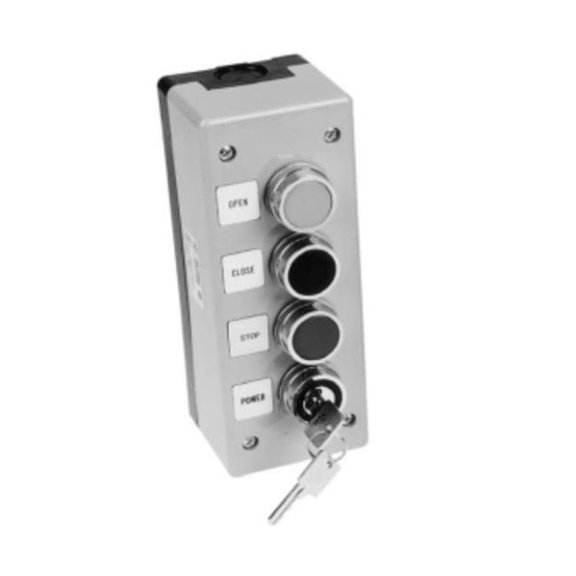 Relay & Control 3BXLT Commercial Controls - Exterior Surface Mount - Open - Close - Stop - with Key NEMA 3R, 4, 12 Buttons - 12A - 600VAC - Key Switch - 4A - 125VAC
