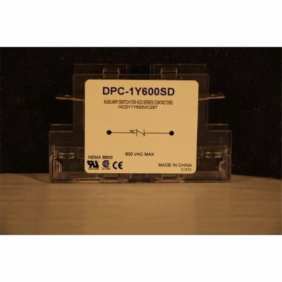 Relay & Control DPC-1Y600SD Definite Purpose Contactors - HVAC Models 1Nc - Auxiliary Switch 75-90-120A