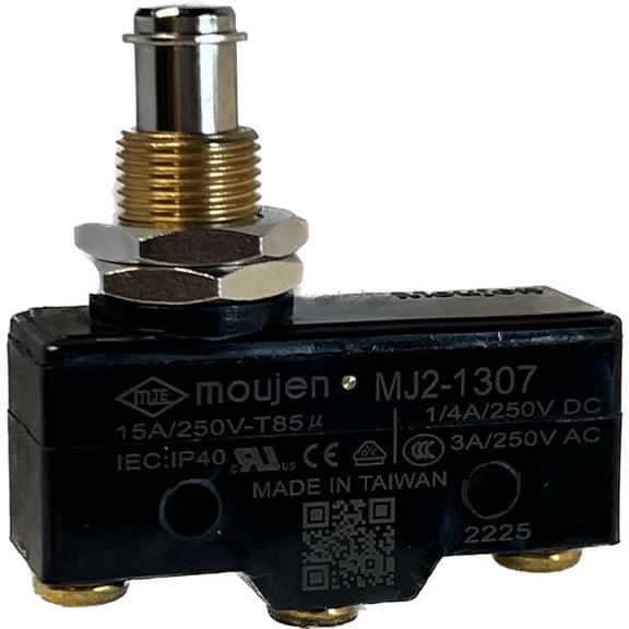 Relay & Control MJ2-1307 Microswitch Momentary Contacts - Single Pole - Double Throw 15A, 125, 250 or 480 VAC