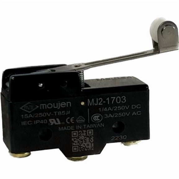 Relay & Control MJ2-1703 Microswitch - Sensitivity Adjustable Momentary Contacts - Single Pole -Double Throw 15A, 125, 250 or 480 VAC