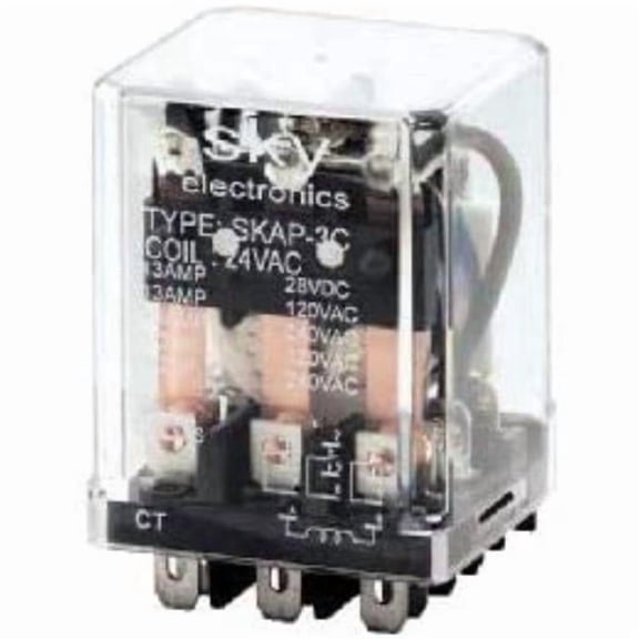 Relay & Control SKAP-2C-12VDC Relays - 8 & 11 Octal Base Plug In - DPDT Enclosed - Square Base Replaces KUP2CDC12 12VDC - 60 Hz