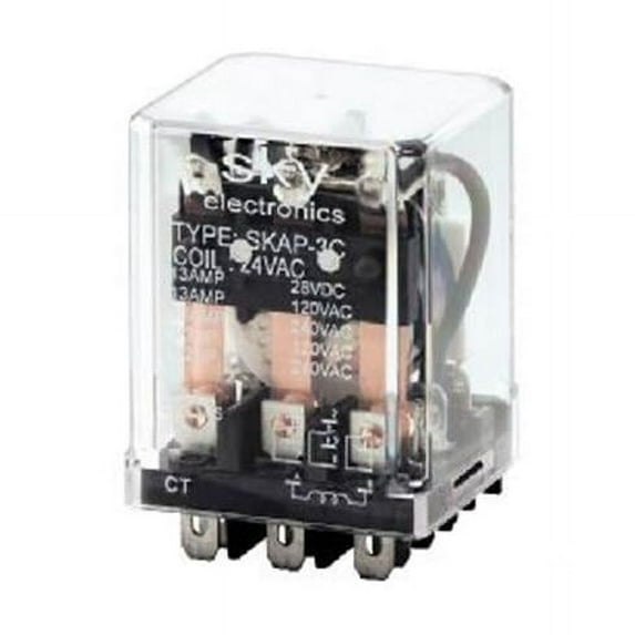 Relay & Control SKAP-3C-120VAC 20V AC Coil 11 Pin Square Base Plug-in Relays