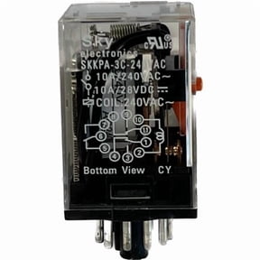 Relay & Control SKKPA3C24AC Relays - 8 & 11 Octal Base Plug In - 3PDT - 11 Pin Plug-In - Octal Base Replaces RCRP3CAC24 24VAC - 60 Hz
