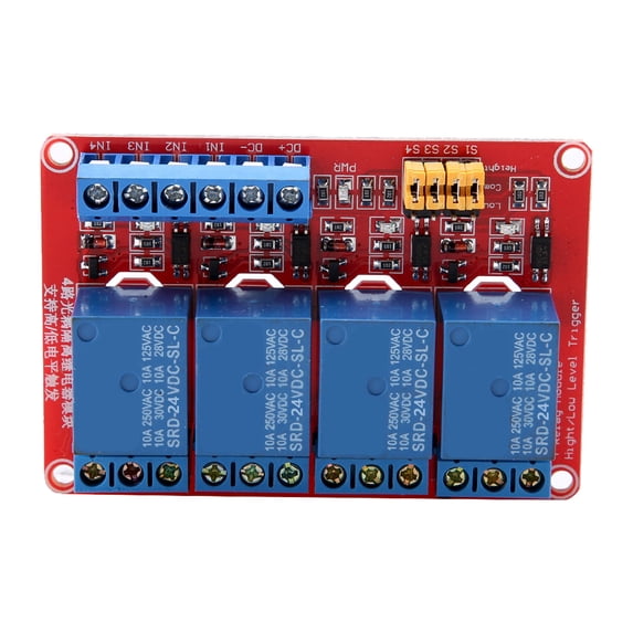 24v Function Module Relay Relay Module, 5V 12V 24V Operating Voltage High Low Triggering ...