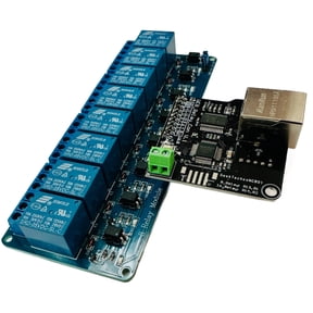Relay Network Ethernet Relay, Controller Module, Control Board Web Server with RJ 45 Interface + 8 Channel Relay Module for Smart Home Remote Control