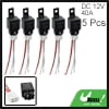 Relay with 4 Wires Harness Socket DC 12V 40A SPST 4 Pin Automotive Car 5pcs