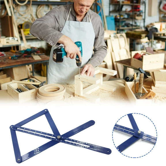 Rele Premium Corner Angle Finder, Stainless Steel Protractor Digital Angle Finder Tool with Scales, Diagonal Square Ruler, Miter Saw Bevel Gauge and Corner Angle Finder for Woodworking