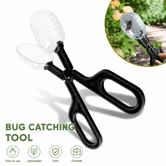 Release Bug Catching Tool Portable Transparent Insect Catcher Scissor Indoor Outdoor Fish Tank Bug Scooper Clamp Tong Tweezer Biology Study Supplies