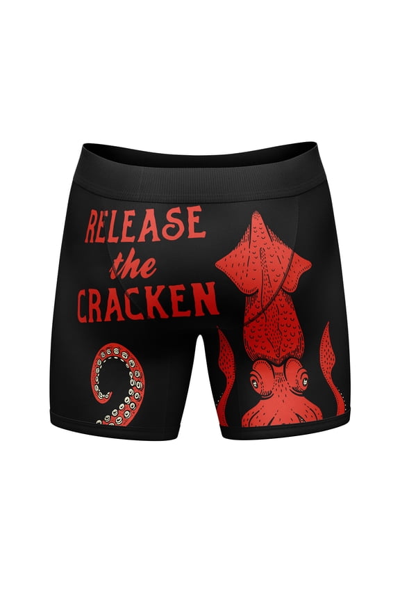 Release The Cracken Mens Boxers Funny Kraken Sea Octopus Butt Crack Novelty Underwear