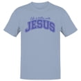 thumbnail image 1 of Better Life With Jesus Men's Light Blue T-shirt, 1 of 3