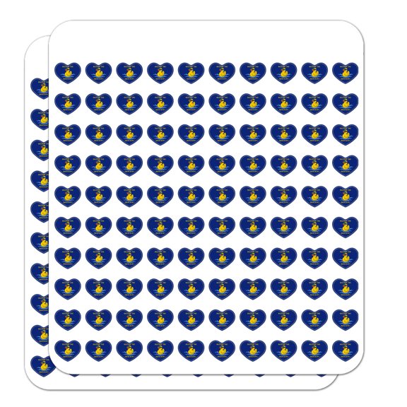 Release The Quackin' Kraken Rubber Duck Funny Humor Heart Shaped Planner Calendar Scrapbook Craft Stickers