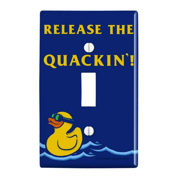 Release the Quackin' Kraken Rubber Duck Funny Humor Plastic Wall Decor Toggle Light Switch Plate Cover