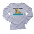 thumbnail image 1 of Release the Quackin - Yellow Rubber Ducky Quacking Women's Long Sleeve Grey T-Shirt, 1 of 2