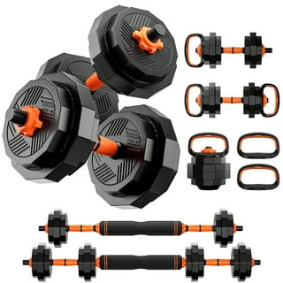 42 lb. adjustable barbell & dumbbell weights set