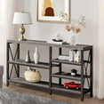 Relefree 5Tier Console Table for Entryway, Industrial Wood Sofa Table