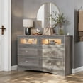 thumbnail image 1 of Relefree 6 Drawer Dresser for Bedroom, Modern Storage Cabinet Chest of Drawers LED Lights for Living Room, Closet, Hallway, Gray, 1 of 7