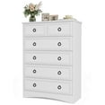 thumbnail image 1 of Relefree Modern 6 Drawer Dresser, Tall Storage Cabinet Chest of Drawers for Living Room Bedroom Hallway, White, 1 of 11