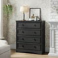 thumbnail image 1 of Holliwill Modern Drawer Dresser for Living Room, Bedroom, Hallway, Dresser Chest with 4 Drawers, Black, 1 of 7