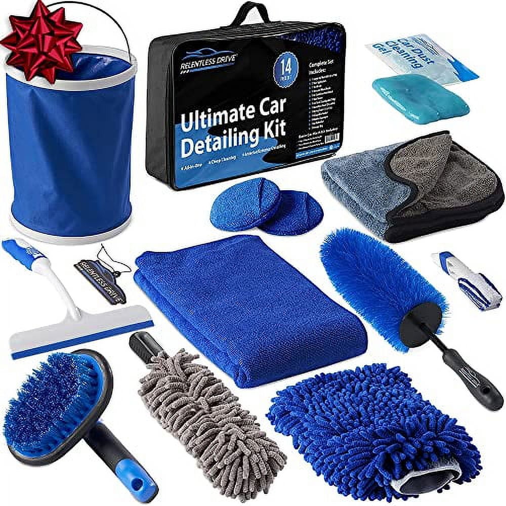 Relentless Drive Ultimate Car Wash Kit (14 Pcs) Car Detailing & Car  Cleaning Kit - Car Wash Supplies Built for The Perfect Car Wash - Complete  Car Wash Kit with Bucket 