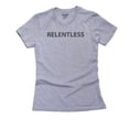 thumbnail image 1 of Relentless Exercise Workout Lifting Motivational Women's Cotton Grey T-Shirt, 1 of 2
