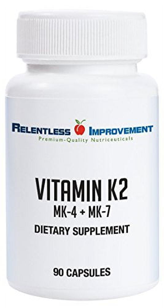 Relentless Improvement Vitamin K2 MK4 Plus MK7 Vegan NaturallyDerived