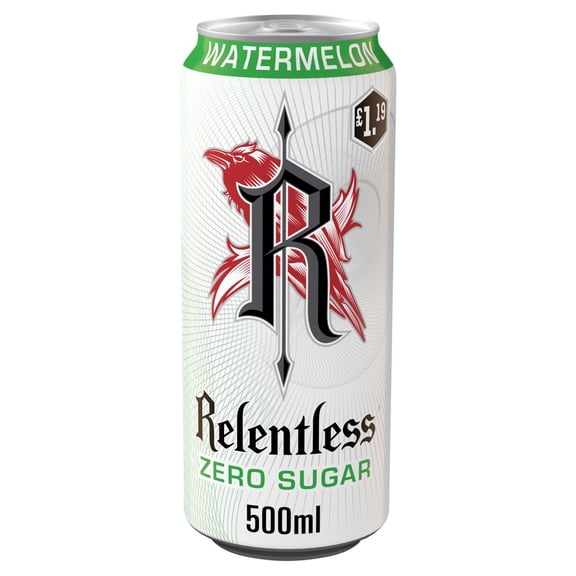 Relentless Watermelon Zero Sugar Energy Drink 500ml (pack of 12)