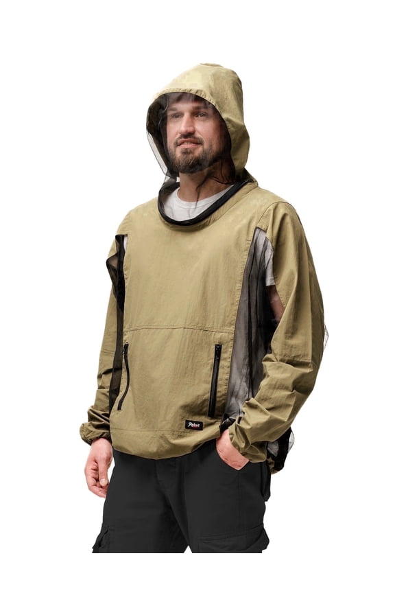 Durable Mosquito Proof Jacket, Anti-Mosquito Mesh Hooded Outerwear with Pockets for Men and Women